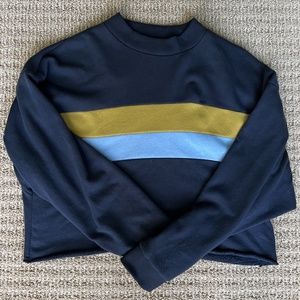 Adult Medium Blue/Green Cropped Sweater